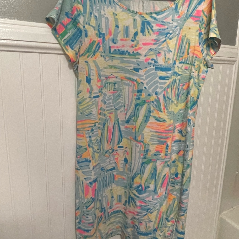Lilly Pulitzer Vibrant Abstract Midi Dress